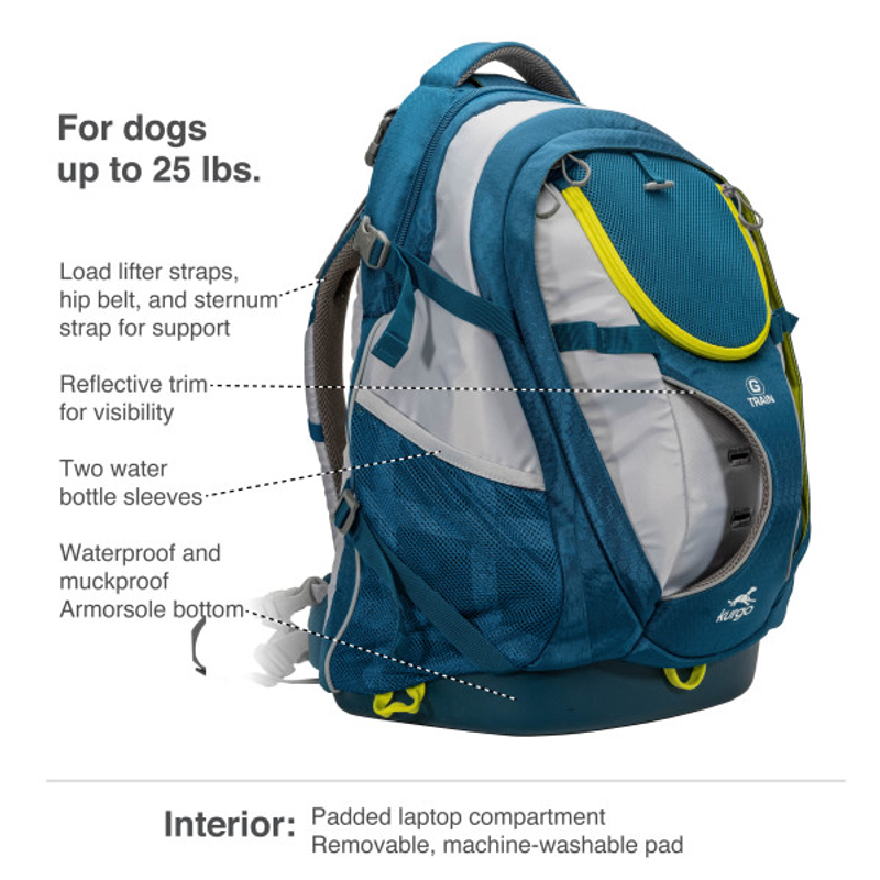 Kurgo G-Train Dog Carrier Backpack - Ink Blue