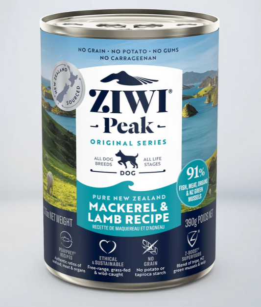 Ziwipeak Canned Wet Food Mackerel & Lamb